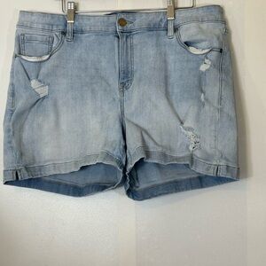 Lane Bryant Flex Magic Waist Mid Rise Signature Denim 4" Shorts Plus Size 20